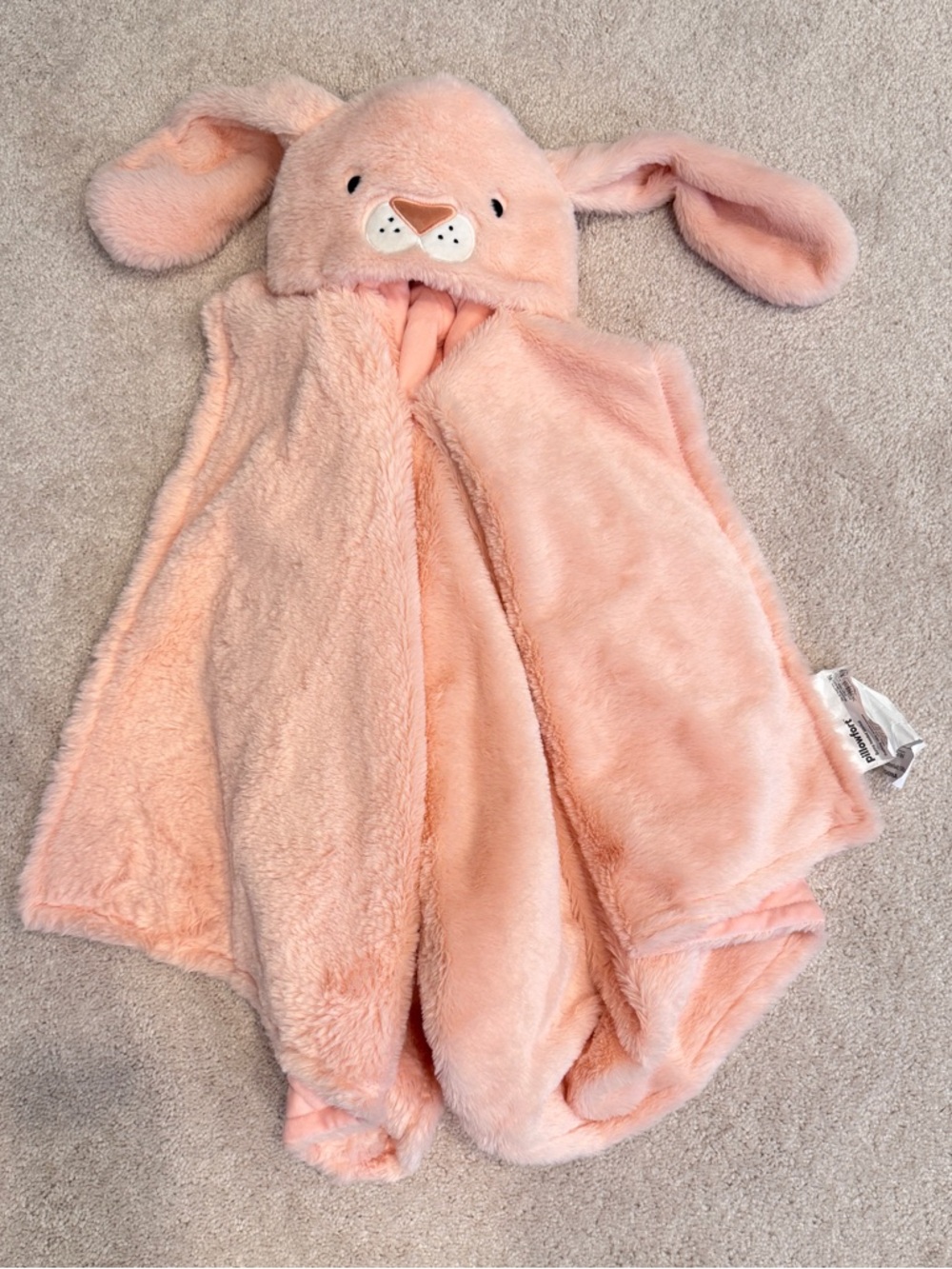 NEW Pillowfort Pink Bunny Hooded Blanket